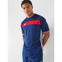 Adidas Mens Tiro Essentials Tee - Navy/Red