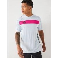 Adidas Mens Tiro Essentials Tee - Grey/Pink