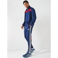 Adidas Mens Tiro Essentials Tracksuit - Blue/Red