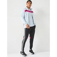 Adidas Mens Tiro Essentials Tracksuit - Grey/Pink