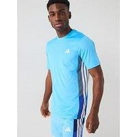 Adidas Mens Train Essentials Colour Block T-Shirt - Blue