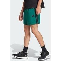 adidas Men/'s Essential Three Stripes Chelsea Base Short, Collegiate Green/Black, S