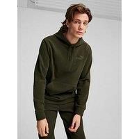 Puma Men'S Essentials Elevated Polarfleece Hoodie - Green