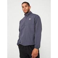 Puma Men'S Classics Woven Half-Zip Top - Grey