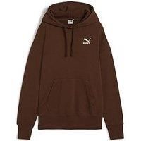 PUMA Women/'s Better Classics Casual Hoodie, Espresso Brown, L