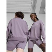 PUMA Better Classics Women/'s Relaxed Fit Crew Neck, Plum Purple Shovels, S