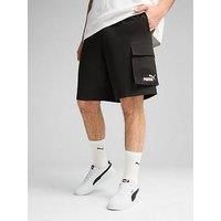 PUMA Mens No. 1 Logo Cargo 9" Woven Shorts, Puma Black, XS EU