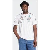 adidas Men/'s Mercedes - AMG Petronas Formula ONE Team Driver Jersey White Men, White/Black, XL