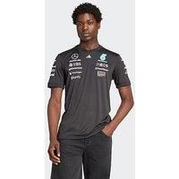 adidas Men/'s Mercedes - AMG Petronas Formula ONE Team Driver Jersey Black Men, Black/White, M