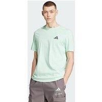 adidas Men/'s Mercedes - AMG Petronas Formula ONE Team Premium Woven Graphic TEE Men, Frozen Green/Grey strata, XS