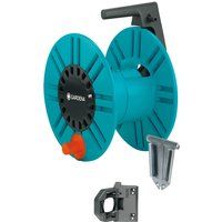 Gardena Wall-Fixed Hose Pipe Reel 60 - Easy Wind, No Kink, with Guide & Fittings