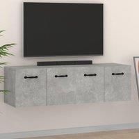 Wall Cabinets 2 pcs Concrete Grey 80x35x36.5 cm Engineered Wood