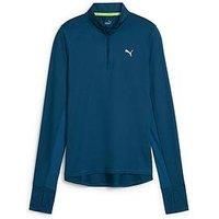 Puma Womens Running Favorite 1/4 Zip - Blue