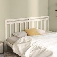 Bed Headboard White 206x4x100 cm Solid Wood Pine