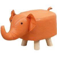 Animal Shaped Padded Cushion Footstool - Multiple Options - Orange