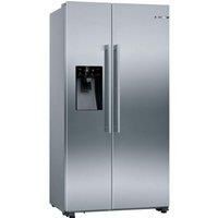 Bosch Series 6 KAD93AIERG Plumbed American Fridge Freezer - Stainless Steel - E Rated, Stainless Steel