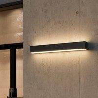 Lucande Lengo LED wall lamp, 50 cm graphite 2-bulb