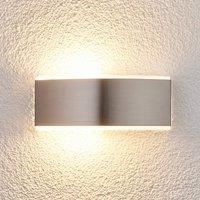 Outdoor Wall Light /'Pacon/' (Modern) in Silver Made of Stainless Steel (1 Light Source, E27) from Lindby | Wall lamp for Exterior/Interior Walls, House, Terrace und Balcony