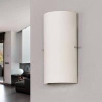 Wall Light /'Sidra/' dimmable (Modern) in White Made of Glass for e.g. Living Room & Dining Room (1 Light Source, E14) from Lucande | Wall Lighting, Wall lamp