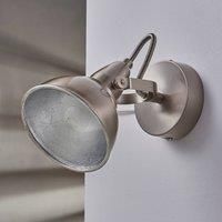 Ceiling Light /'Julin/' dimmable (Industrial Design) in Silver Made of Metal for e.g. Living Room & Dining Room (1 Light Source, E14) from Lindby | floodlight, Spotlight