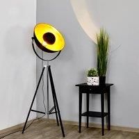 Lindby Extravagant floor lamp Mineva in black and gold