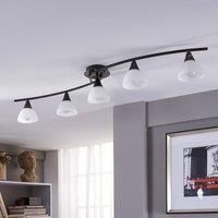 Lindby Della 5-bulb long ceiling light