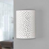 LED Wall Light /'Jiru/' dimmable (Modern) in White Made of Plaster/Clay for e.g. Hallway (1 Light Source, E14) from Lindby | Wall Lighting, Wall lamp