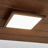 Lampenwelt LED Ceiling Light Outdoor /'Mabella/' (Modern) in Black Made of Aluminium (1 Light Source,) from Lucande | Outdoor Light