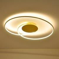 Lindby Beautifully-shaped LED ceiling lamp Joline, golden