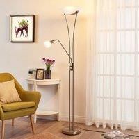 Lindby Floor Lamp /'Felicia/' dimmable (Modern) in Silver Made of Metal for e.g. Living Room & Dining Room (3 Light Sources, E27) from Standard Lamp, Uplighter