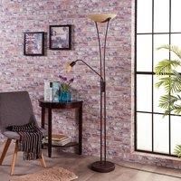 Lindby Felicia uplighter, reading lamp, rust