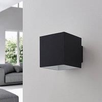 Arcchio Rocco wall light, cube-shaped, black