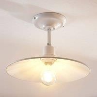 Phinea white metal ceiling light, vintage look