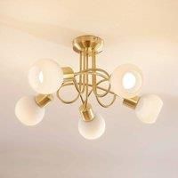 Lindby Elaina ceiling lamp, 5-bulb, brass