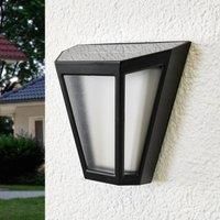 Lindby Solar Wall Light /'Yago/' (Modern) in Black (4 Light Sources,) from Solar lamp, Garden Solar Light