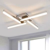 Lindby Four-bulb LED ceiling light Patrik, IP44