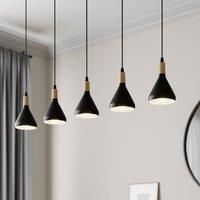 LED Ceiling Light /'Arina/' (Modern) in Black Made of Metal for e.g. Living Room & Dining Room (5 Light Sources, E14) from Lindby | Pendant Lighting, lamp, Hanging lamp, lamp, Ceiling lamp, Hanging