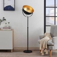 Lindby Floor lamp Muriel, 1-bulb, black/gold