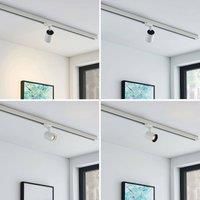 Track Lighting 3-Phase /'Iavo/' dimmable (Modern) in White Made of Metal for e.g. Living Room & Dining Room (1 Light Source, GU10) from Arcchio | High-Voltage Track Lighting