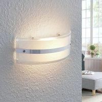 Lindby LED Wall Light /'Zinka/' (Modern) in White Made of Glass for e.g. Living Room & Dining Room from Wall Lighting, Wall lamp