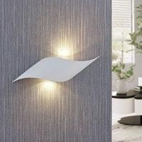 Lindby Salka LED wall light, white steel