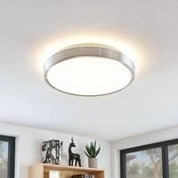 Lindby  LED Ceiling Light 'Emelie' (modern) in Silver made of Metal (1 light source,) from ceiling lamp, lamp