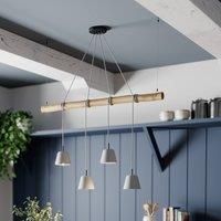 Lucande Asta pendant light, concrete lampshades