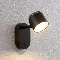 LED Ceiling Light /'Marrie/' (Modern) in Black Made of Aluminium for e.g. Living Room & Dining Room (1 Light Source,) from Lindby | floodlight, Spotlight