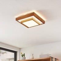 LED Ceiling Light /'Mendosa/' (Modern) in Brown for e.g. Living Room & Dining Room (1 Light Source,) from Lindby | Ceiling lamp, lamp