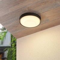 LED Ceiling Light Outdoor /'Lare/' (Modern) in Black Made of Aluminium (1 Light Source,) from Lucande | Outdoor Light