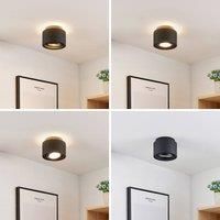 Arcchio Talima LED ceiling lamp, round, black