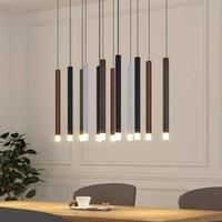 Lucande Stoika LED pendant light, 16-bulb angular