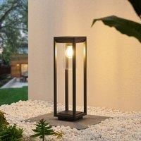 Outdoor lights 'Estami' (modern) in Black made of Aluminium (1 light source, E27) from Lindby | pillar lights, garden light, path light, bollard