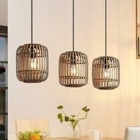 Lindby Canyana pendant lamp, 3-bulb, natural